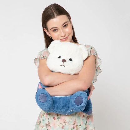 Cute Blue Bunny Teddy Plush Toy with Soft Fur & Gift Aesthetic