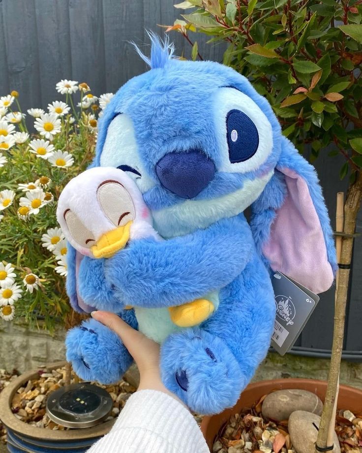 Stitch Hugging Duck Plush